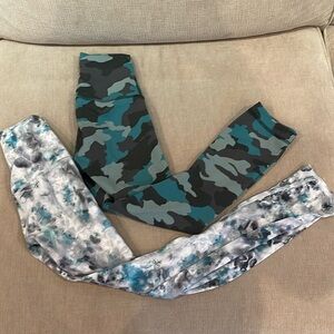 2 pairs lululemon tights size 0